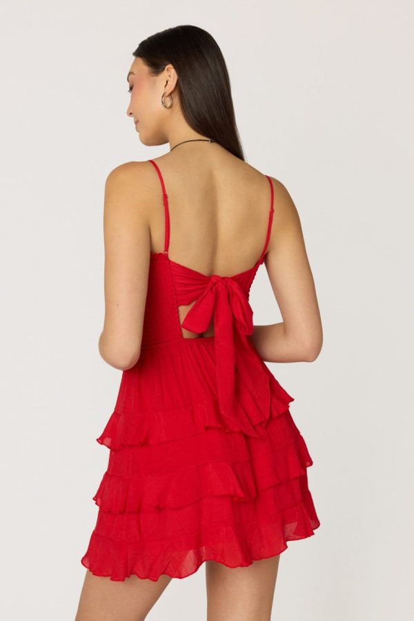Bridget Smocked Ruffle Tiered Mini Dress - Image 3