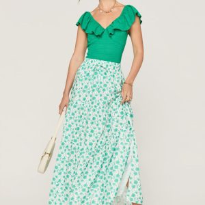Kai Floral Tiered Maxi Skirt
