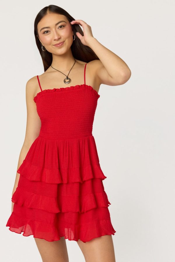 Bridget Smocked Ruffle Tiered Mini Dress - Image 4
